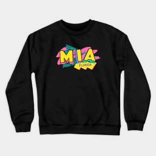 Miami, Florida Retro 90s Logo Crewneck Sweatshirt